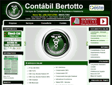 Tablet Screenshot of contabilbertotto.com.br